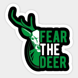 Basketball Milwaukee Fear Deer Hunting Sports Lovers Fans Wisconsin Basket Sticker